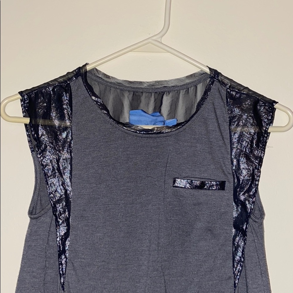 Silver gray sleeveless top
